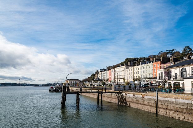 Cobh, Ireland – November 9, 2017: Waterfront Of Cobh A Sunny Mor