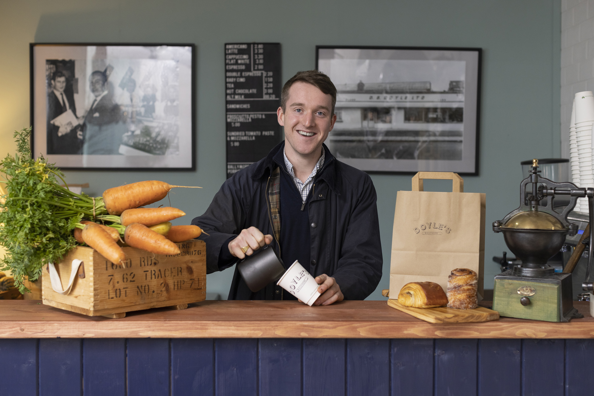Dominic Doyle of Doyle’s Grocers at the counter 1