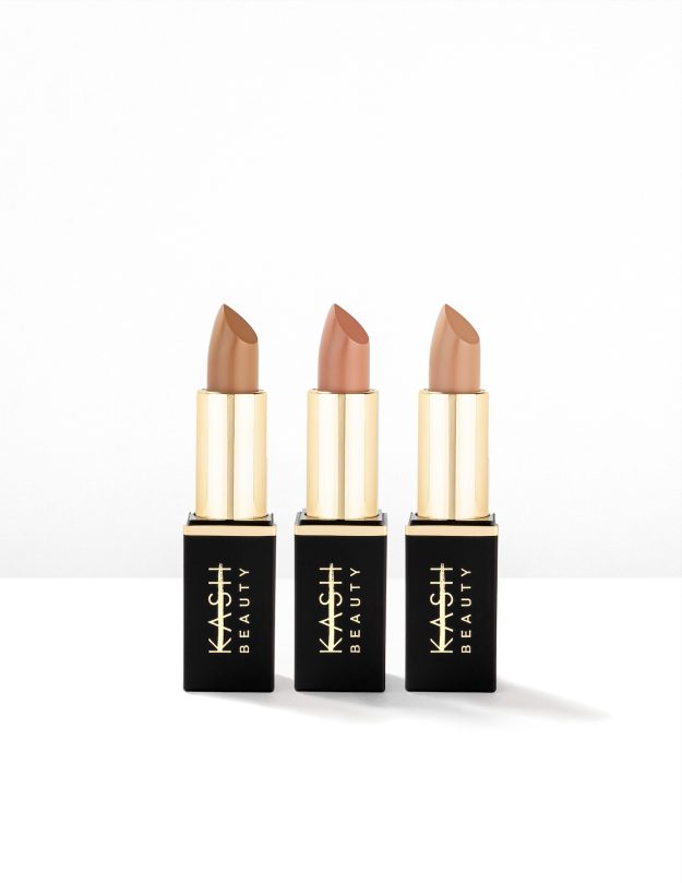 KASH Beauty New Satin Lipstick Formula in Icon, Bare and Femme