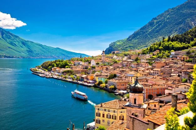 Limone,Sul,Garda,Waterfront,View,,Lombardy,Region,Of,Italy